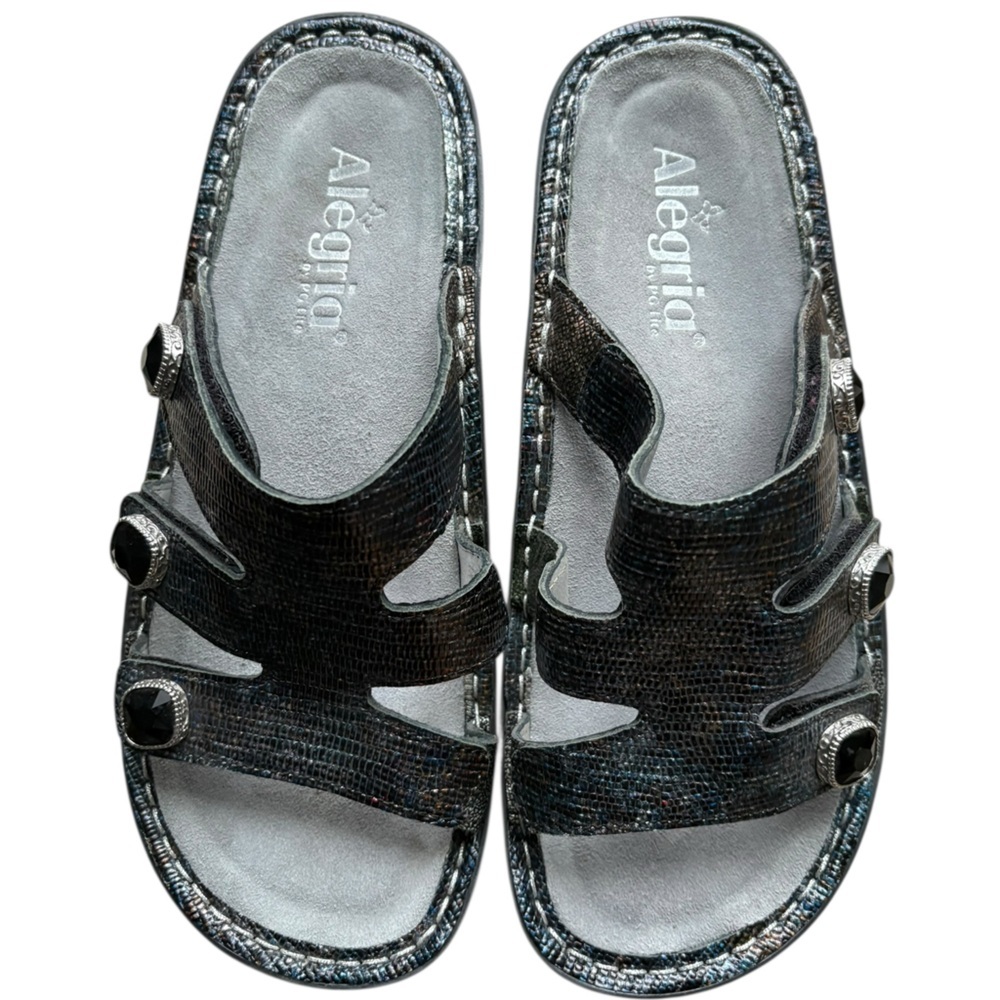 Alegria Venice Sandals Women Leather Slide Eu 37/US7-7.5 Comfort Shoe. - Picture 5 of 8
